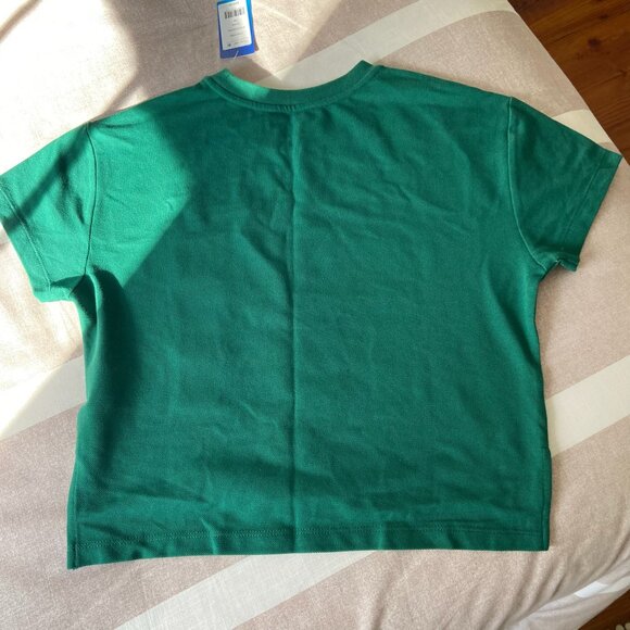 NWT Prince Green Short Sleeve Crew Neck Crop Top Sz XS - Picture 5 of 5
